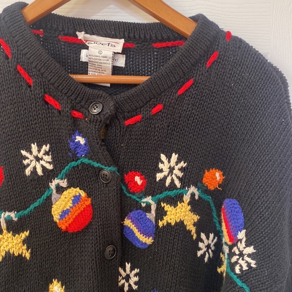 Talbots Vintage Christmas Sweater Knitted by Hand - Size XL - Picture 2 of 9